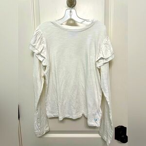 Vineyard vines girls flutter sleeve surf tee size xl- long sleeves